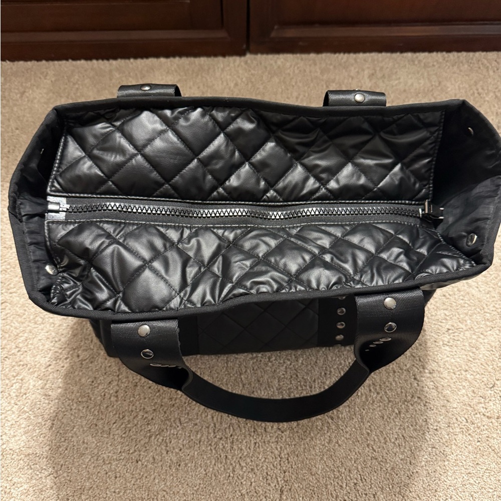 HAUTE SHORE Black Jaime Quilted Tote with Silver Studs - Picture 5 of 8